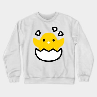 Hatching Egg Chick Emoticon Crewneck Sweatshirt